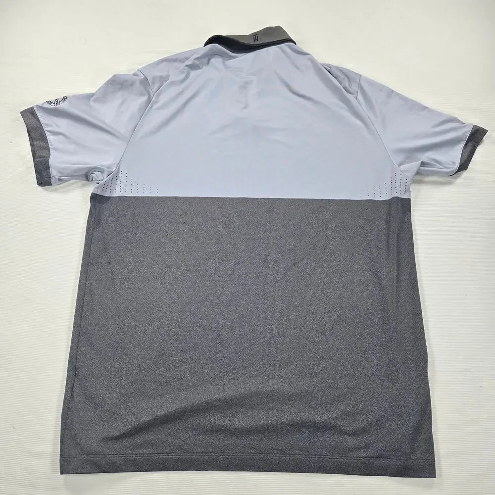 Nike Tiger Woods x‎ PGA Palm Beach Short Sleeve Gray Golf Polo Men's Size Large